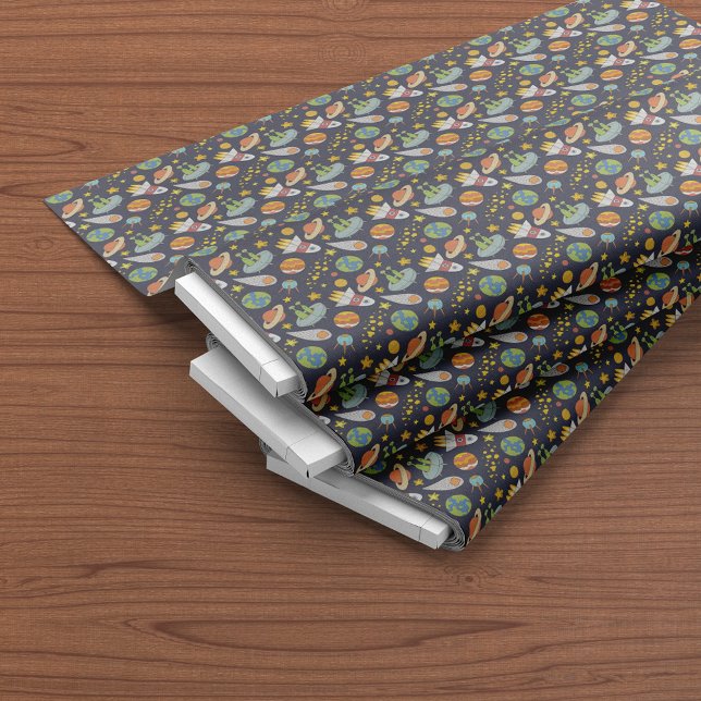 Tissu Motif de fusée spatiale extra-atmosphérique UFO (Créateur téléchargé)