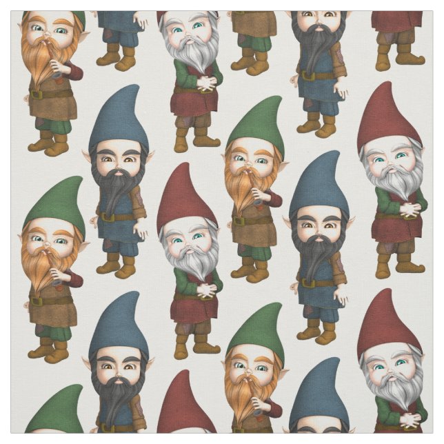 Tissu Motif de gnomes de Gnummy (Échantillon)