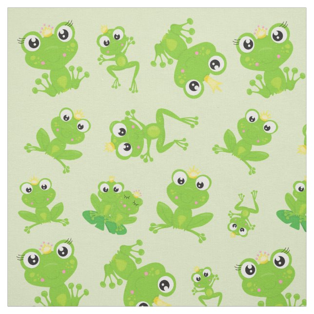 Tissu Motif de grenouille, Grenouilles mignonnes, Grenou (Échantillon)