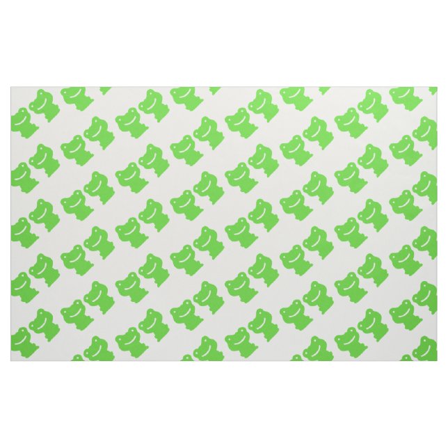 Tissu Motif de grenouilles vertes et blanches (Fat Quarter)