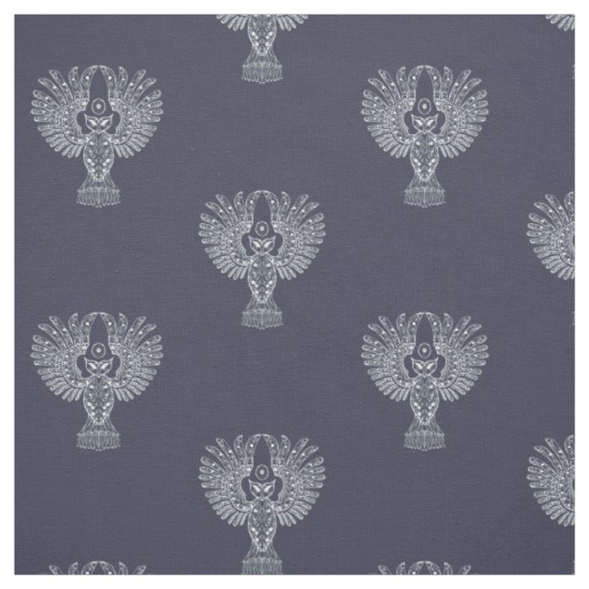 Tissu Motif de Hibou de Nuit (Échantillon)