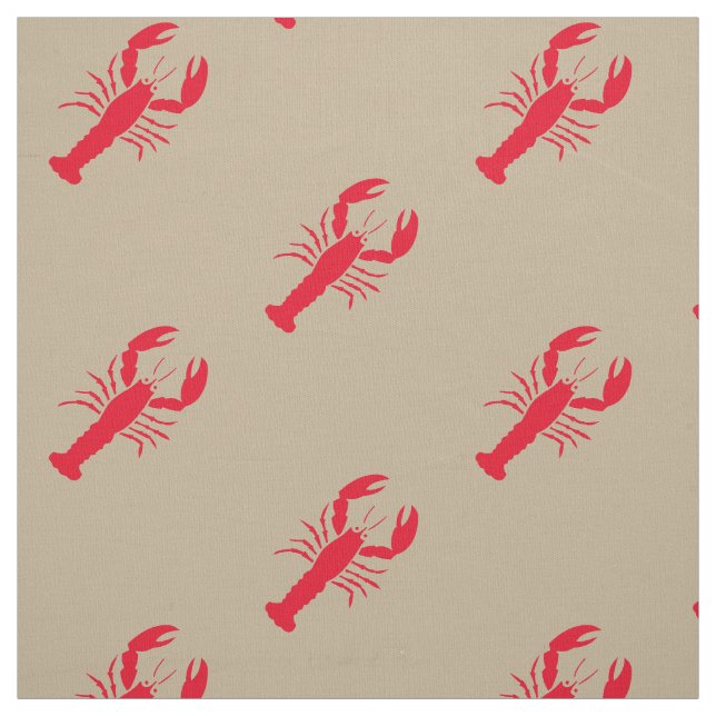 Tissu motif de homard rouge (Échantillon)