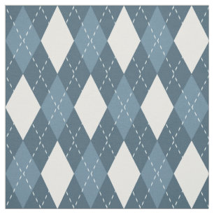 Tissu Motif de Jacquard bleu et blanc en acier