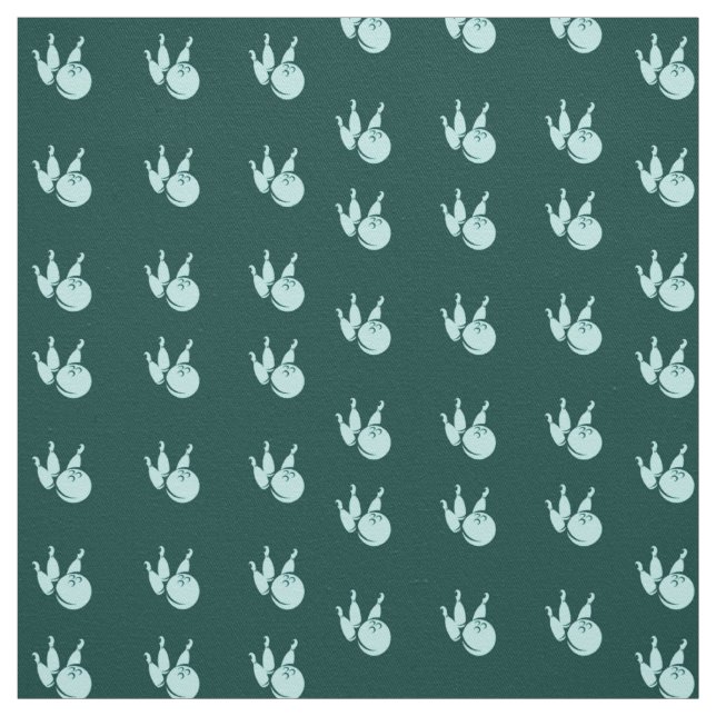 Tissu motif de jeu de quilles turquoise (Échantillon)