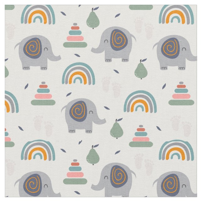 Tissu Motif de jouets pour bébé mou (Fermer)