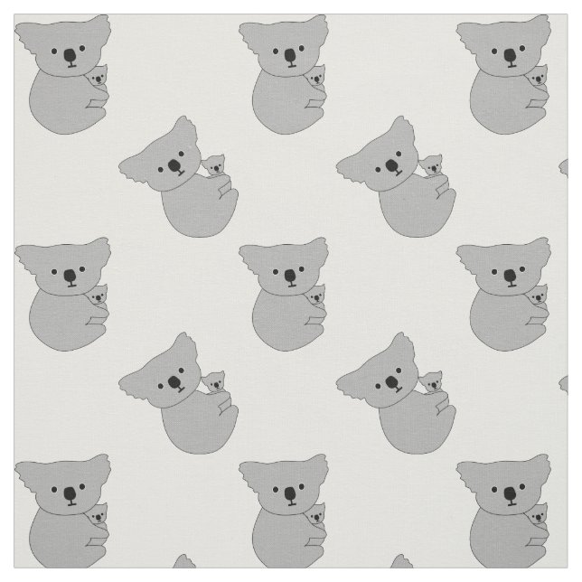 Tissu motif de koala mère et bébé (Échantillon)