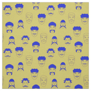 Tissu motif de la barbe moderne de Moustache