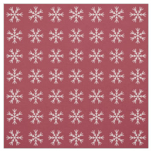Tissu Motif de la Bourgogne et du Fléau de neige blanc
