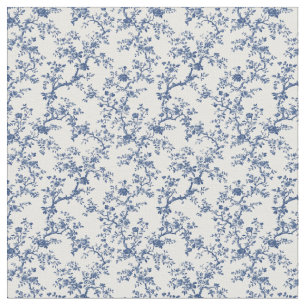 Tissu Motif de la branche Toile Bleue