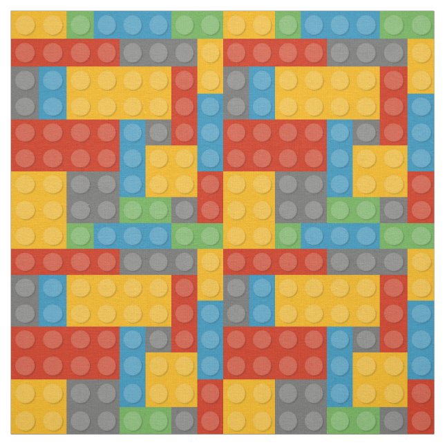 Tissu Motif de la construction de jouets pour enfants (Échantillon)