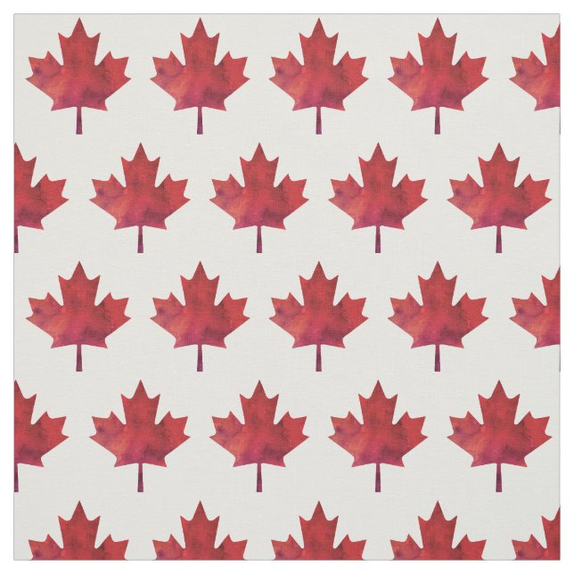 Tissu Motif de la feuille d'érable de la fête du Canada (Échantillon)