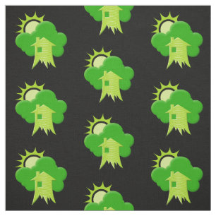 Tissu Motif de la Maison verte