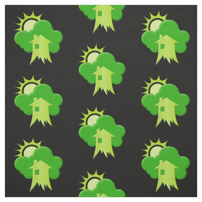Tissu Motif de la Maison verte (Échantillon)