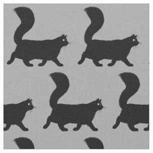 Tissu Motif de la marche des chats noirs   Le cool Kitty