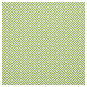 Tissu Motif de la mosaïque de Lime Green Diamond Carré
