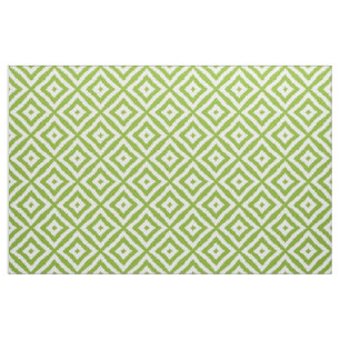 Tissu Motif de la mosaïque de Lime Green Diamond Carré