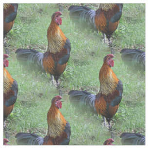 Tissu Motif de la nature animale de Croisière de coq