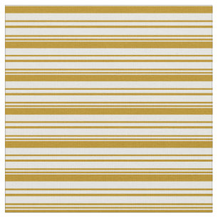 Tissu Motif de la tige d'or foncé et des rayures de crèm