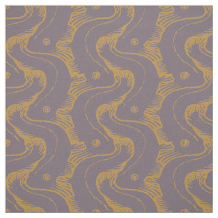 Tissu Motif de la vague de poisson vintage par Koloman M
