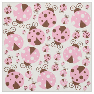 Tissu Motif De Ladybugs, Mignons Ladybugs, Pink Ladybugs