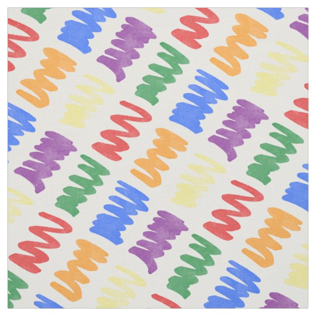 Tissu Motif de l'aquarelle arc-en-ciel (Échantillon)