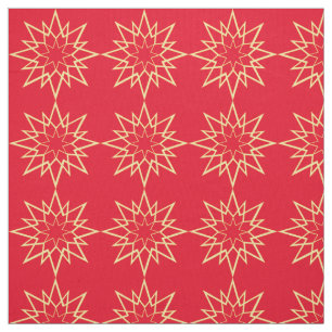 Tissu Motif de l'étoile de Noël en rouge