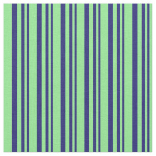 Tissu Motif de lignes bleu et vert clair de minuit