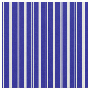 Tissu Motif de lignes bleu foncé et crème de menthe