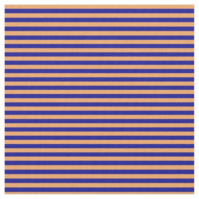 Tissu Motif de lignes Brown et bleu foncé (Fermer)