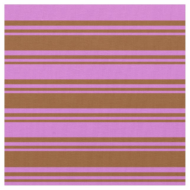 Tissu Motif de lignes Brown et orchidées (Fermer)