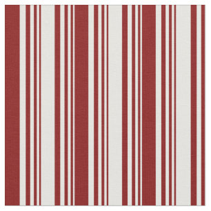 Tissu Motif de lignes couleur crème et marron
