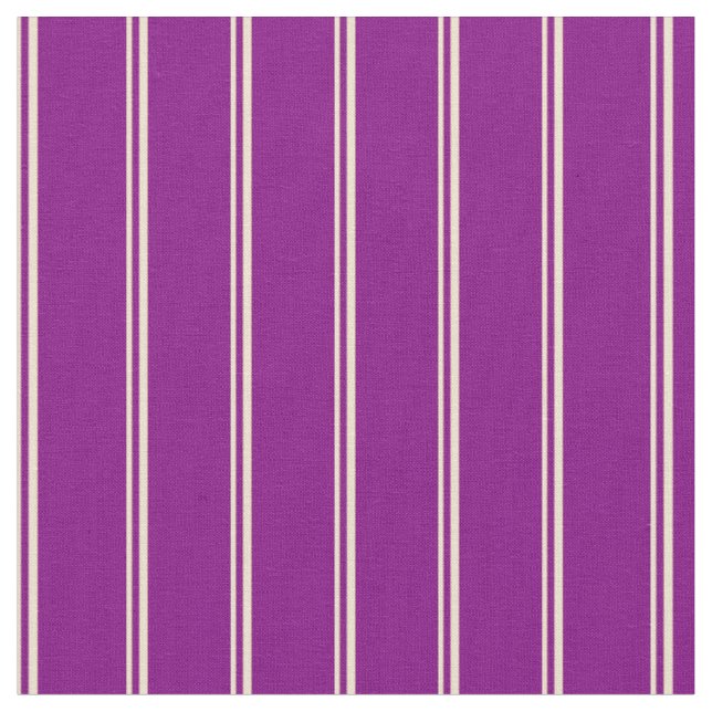 Tissu Motif de lignes de couleur beige et violet (Fermer)