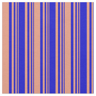 Tissu Motif de lignes de couleur Saumon bleu et foncé