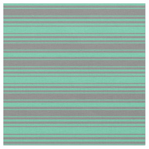 Tissu Motif de lignes et de rayures aquamarines et grise