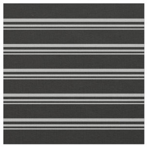 Tissu Motif de lignes gris foncé et noir