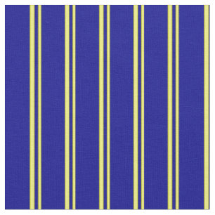 Tissu Motif de lignes jaune et bleu foncé