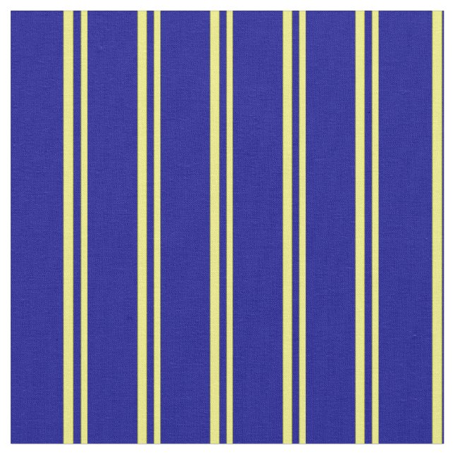 Tissu Motif de lignes jaune et bleu foncé (Fermer)