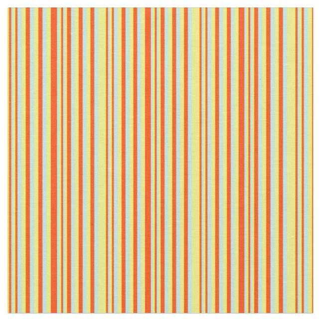 Tissu Motif de lignes jaune, rouge et turquoise (Fermer)