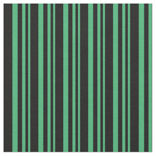 Tissu Motif de lignes/rayures de couleur verte et noire