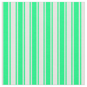 Tissu Motif de lignes/rayures de crème verte et de menth