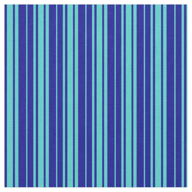 Tissu Motif de lignes turquoise et bleu foncé (Fermer)