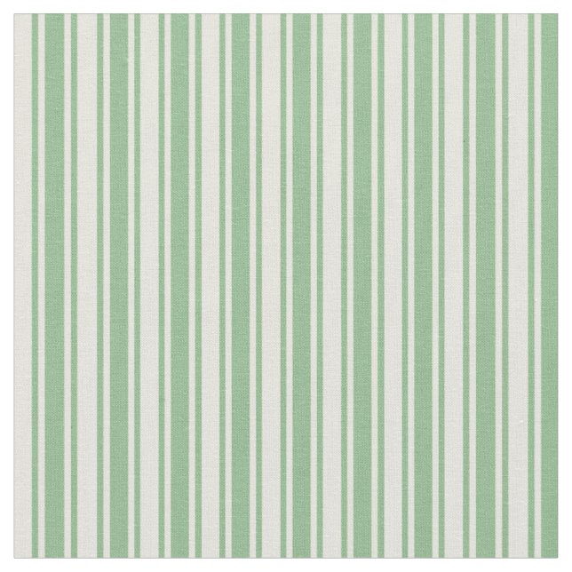 Tissu Motif de lignes vert et beige de la mer foncée (Fermer)