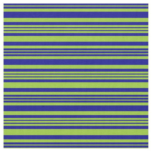 Tissu Motif de lignes vert et bleu foncé (Fermer)