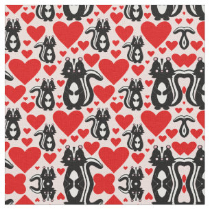 Tissu Motif de l'illustration du coeur rose de Valentine
