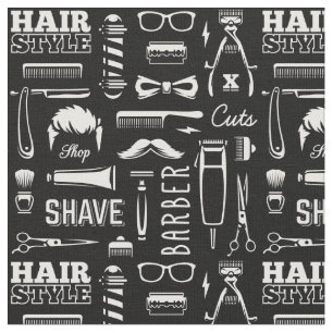 Tissu Motif de liste des coiffeurs de salon de coiffure