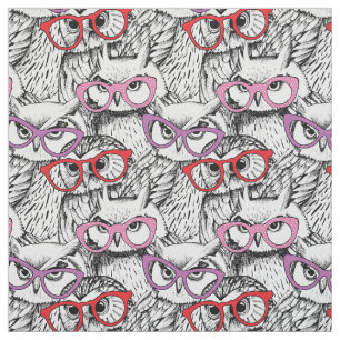 Tissu Motif de lunettes de hibou