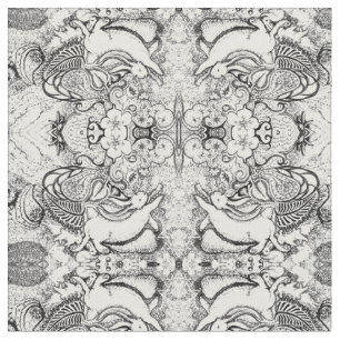 Tissu Motif de mandala de lapin