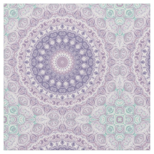 Tissu Motif de mandala lavande et lilas (Fermer)
