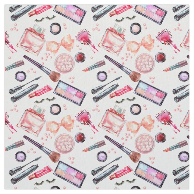 Tissu Motif de maquillage d'aquarelle (Échantillon)