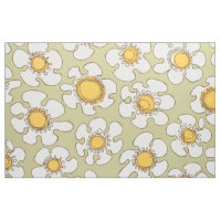 Motif de marguerite à ligne unique en olive et or